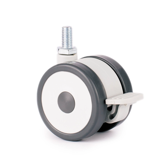 caster-75-AL75W چرخ بیمارستانی 75 ترمزدار - Image 1