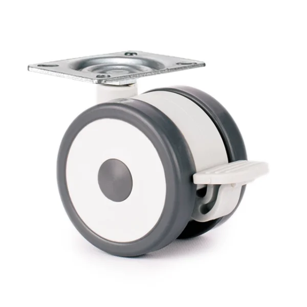caster-75-AL75WP چرخ بیمارستانی 75 کفی ترمزدار - Image 1